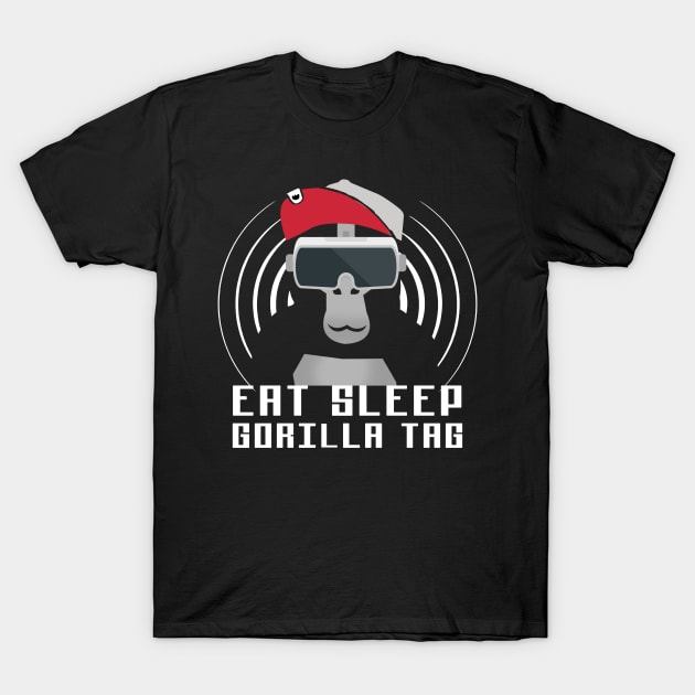 Gorilla Tag VR Gamer Shirt for Kids, Teen Eat Sleep Gorilla T-Shirt by Jason Smith